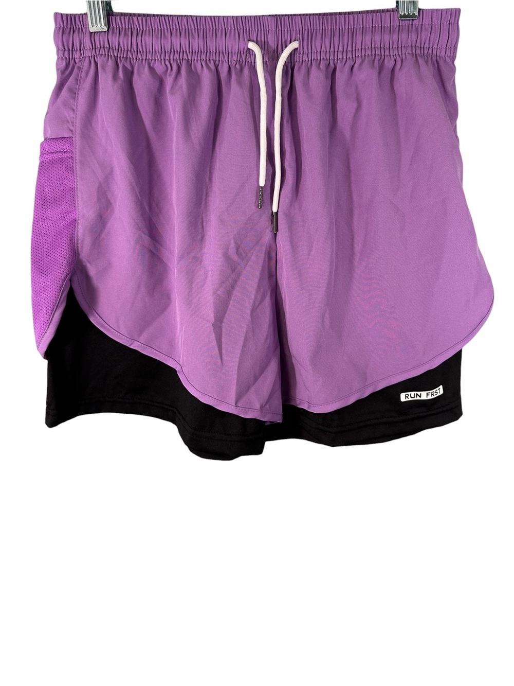 Women's Purple Layered Running Shorts